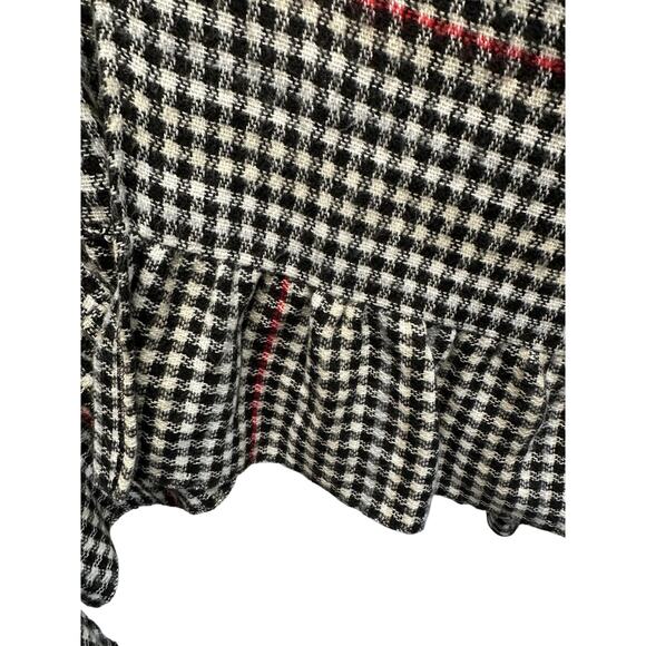 TORRID CAPE BLACK & WHITE GINGHAM/RED STRIPE RUFFLE ONE SIZE FITS ALL - Picture 6 of 8